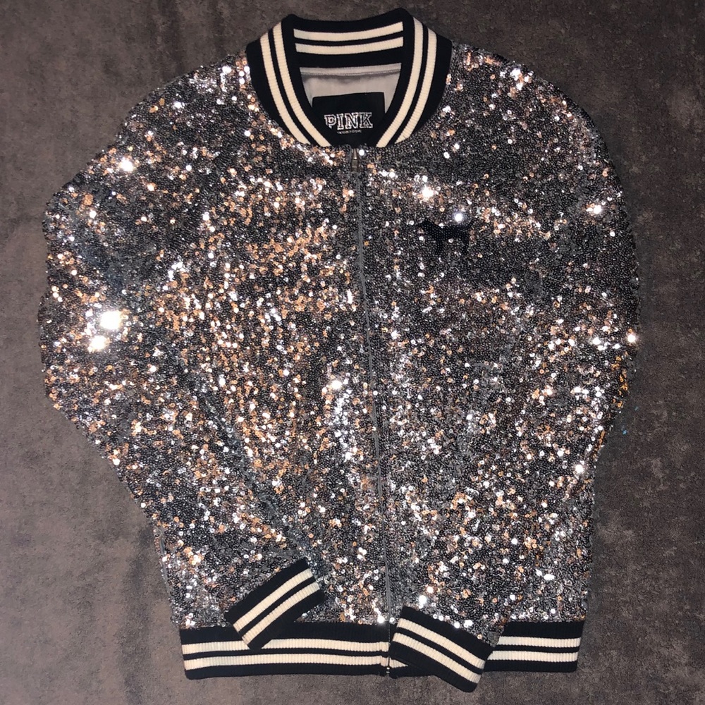 Limited Edition Silver Sequin Bomber Jacket